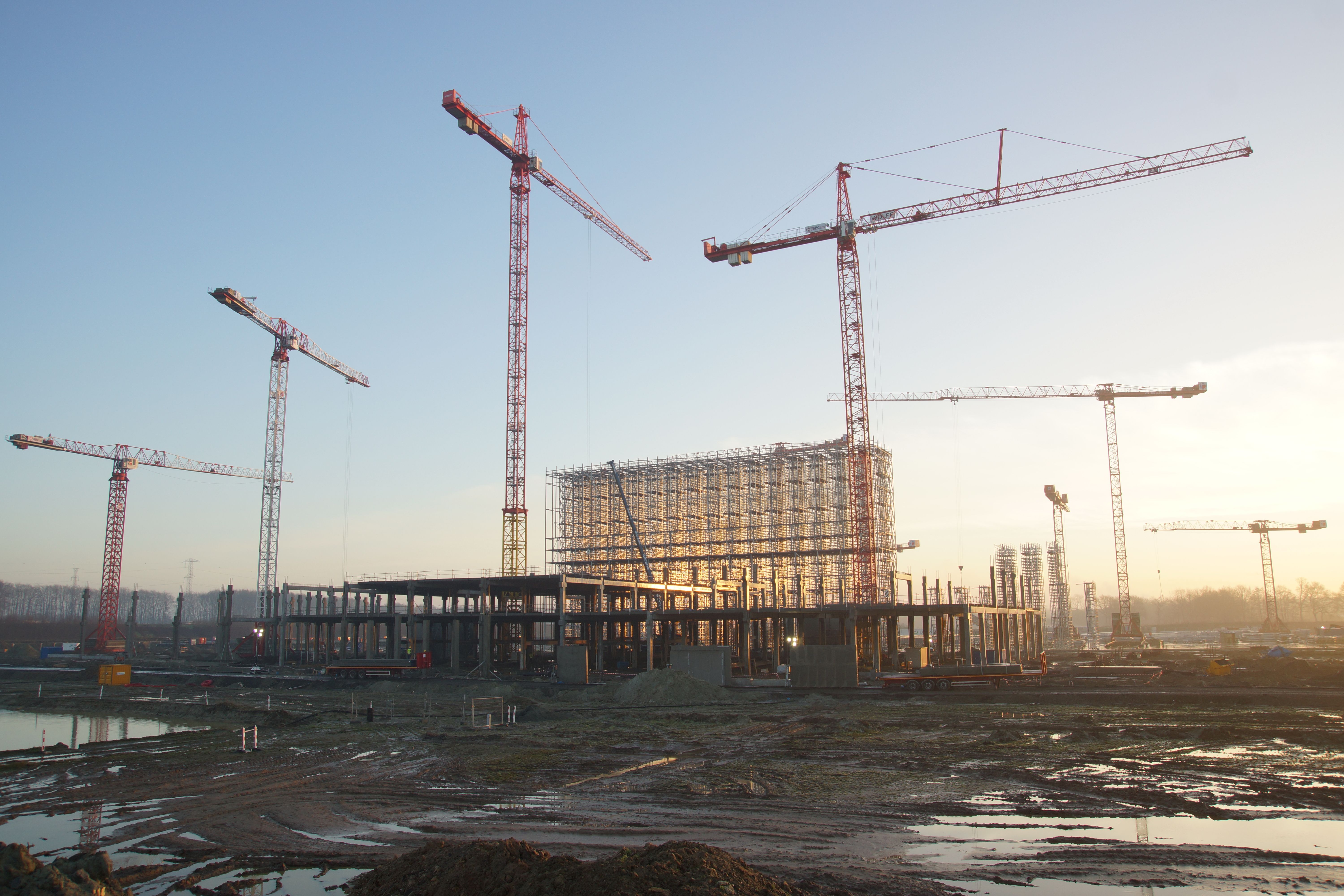 Baustelle mit Stahlkonstruktion, ContextMAP digitalisiert Bauprozesse